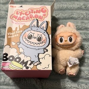 Authentic Macaron Labubu Vinyl Face Monster Toy - Cream